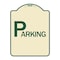 Signmission Designer Series Sign-Parking, Tan & Green Heavy-Gauge Aluminum Sign, 24" x 18", TG-1824-24514 A-DES-TG-1824-24514 - alternate 1